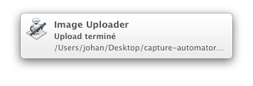 Un petit message à la fin d’un process Automator