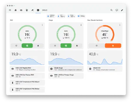 Interface dans Home Assistant