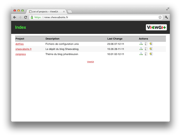 L’interface “améliorée” de viewgit