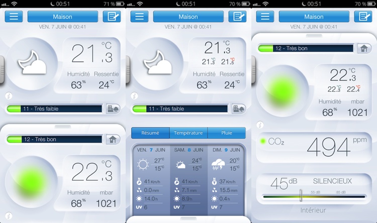 Capture de l’application iPhone Netatmo