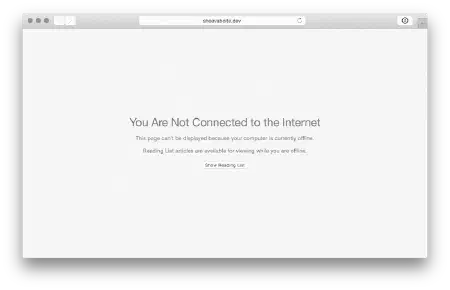 Safari : &ldquo;You are not connected to the Internet&rdquo;
