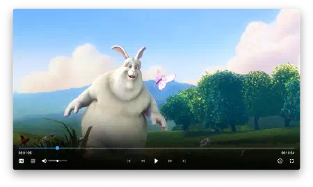 Interface de mpv avec la skin ModernX