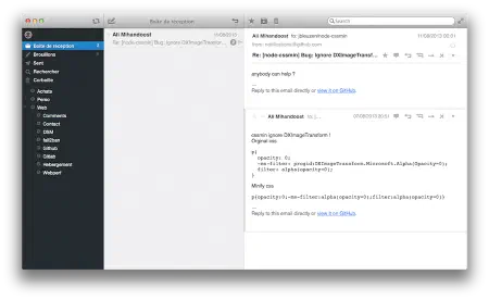 Capture d&rsquo;Airmail.app