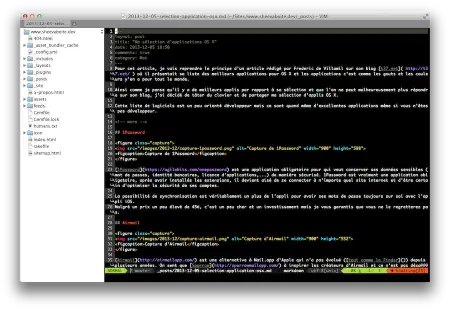 Capture de MacVim.app