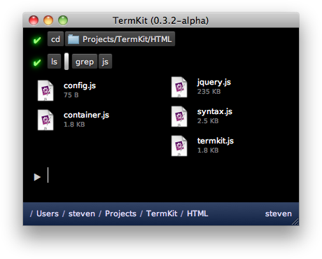 Termkit avec des commandes classiques…
