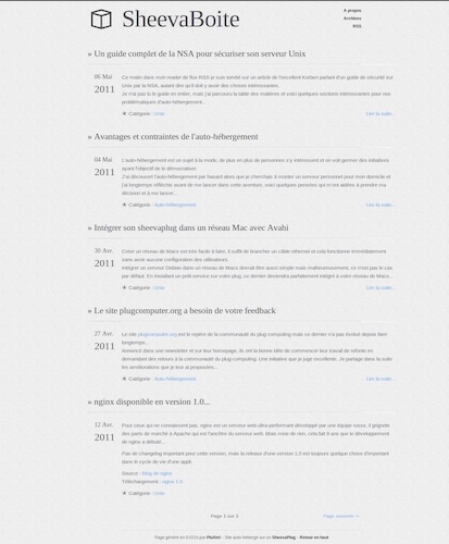 Aperçu du premier design de la SheevaBoite