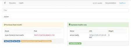 Capture de l&rsquo;interface de Traefik