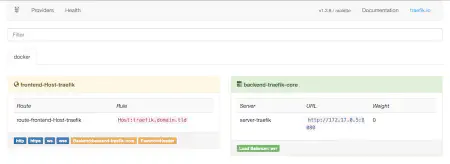 Capture de l’interface de Traefik